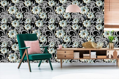 Tapeta Optyczna, Efekt 3D, Kwiaty, Do Sypialni