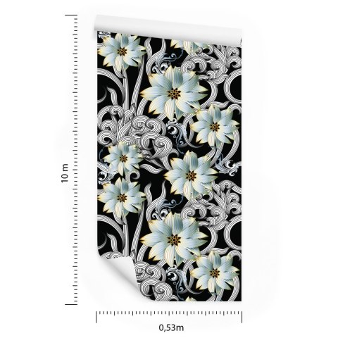 Tapeta Optyczna, Efekt 3D, Kwiaty, Do Sypialni