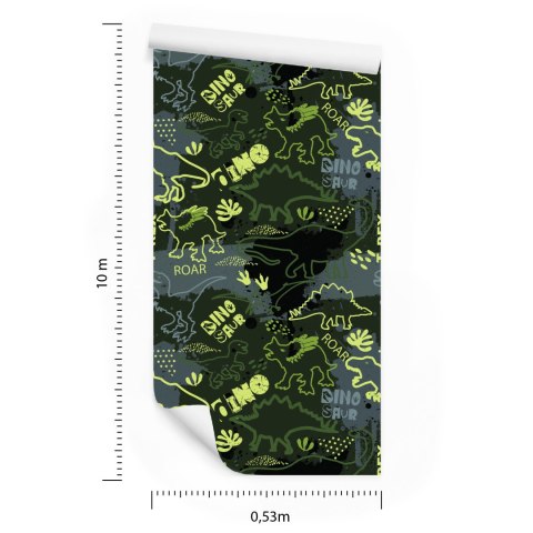 Tapeta Bajkowa Dla Dzieci Dinozaury, Zwierzęta