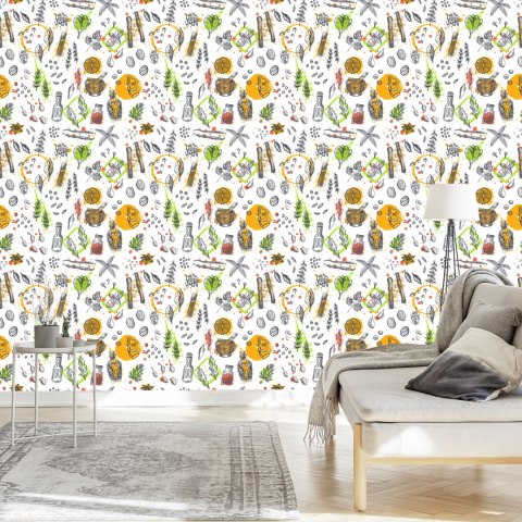 Tapeta Papryczki Chili Z Przyprawami