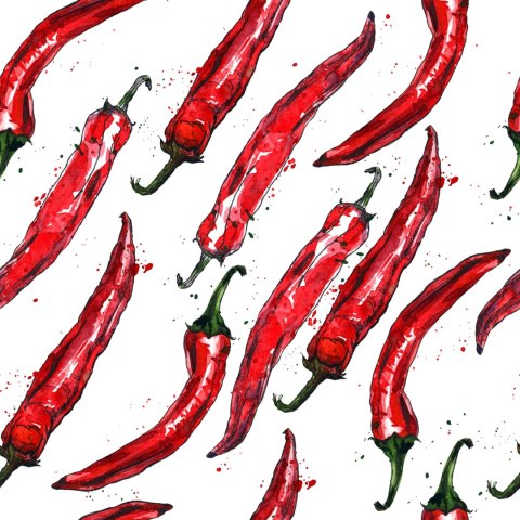 Tapeta Czerwone Ostre Papryczki