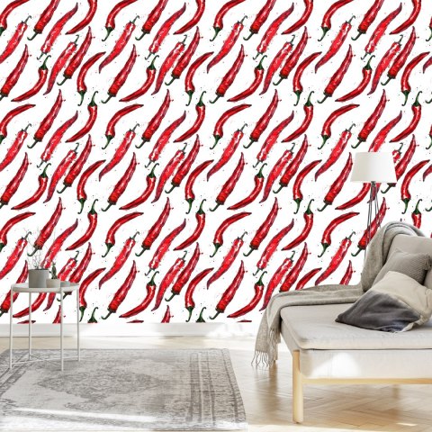 Tapeta Czerwone Ostre Papryczki