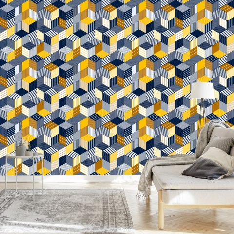 Tapeta Kolorowa Iluzja Przestrzenna