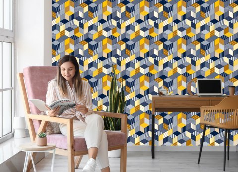 Tapeta Kolorowa Iluzja Przestrzenna