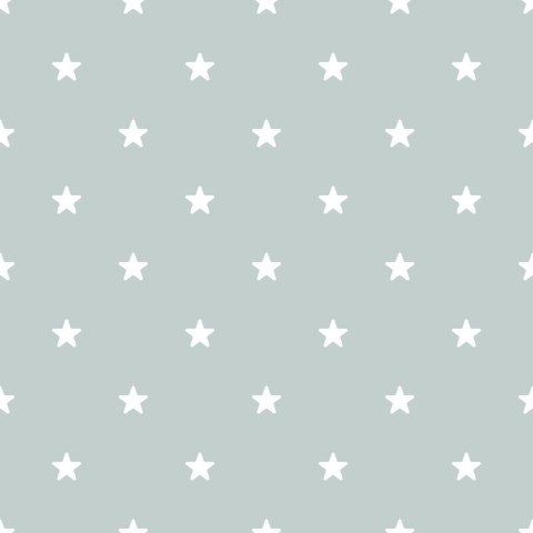 Tapeta Dla Dzieci - Białe Gwiazdki Na Szarym Tle