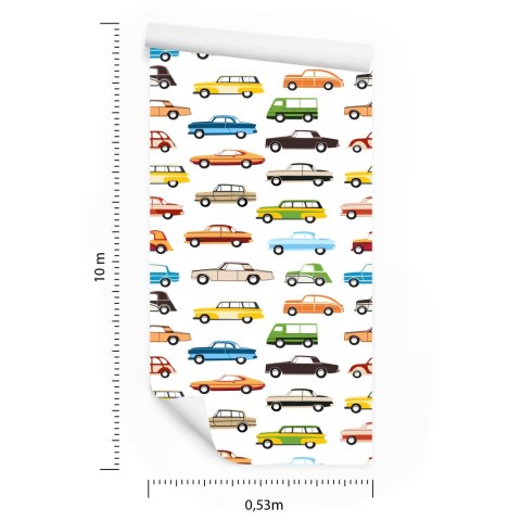 Tapeta Dla Dzieci - Kolorowe Samochody