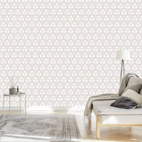 Tapeta Nowoczesny Geometryczny Ornament - Efekt 3D