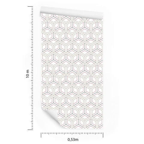 Tapeta Nowoczesny Geometryczny Ornament - Efekt 3D