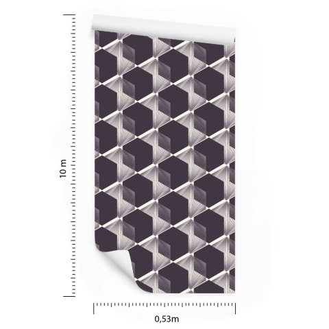 Tapeta Modernistyczne Sześciokąty - Efekt 3D