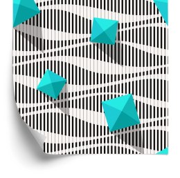 Tapeta Piramidy Na Czarno - Białym Tle - Efekt 3D