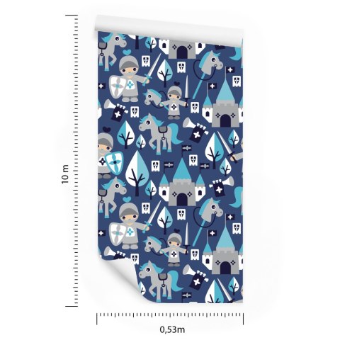 Tapeta Bajka, Rycerze, Konie, Do Pokoju Dziecka