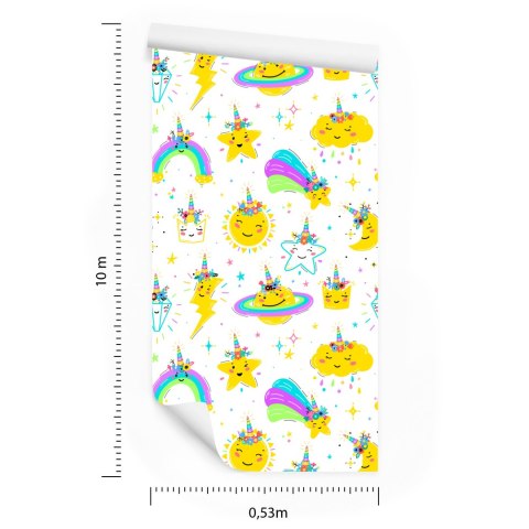 Tapeta Chmury Gwiazdy I Tęcza