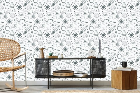 Tapeta Czarno Biała Galaktyka