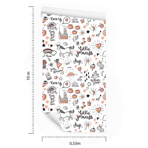 Tapeta Dla Dzieci - Jednorożce I Wzorki