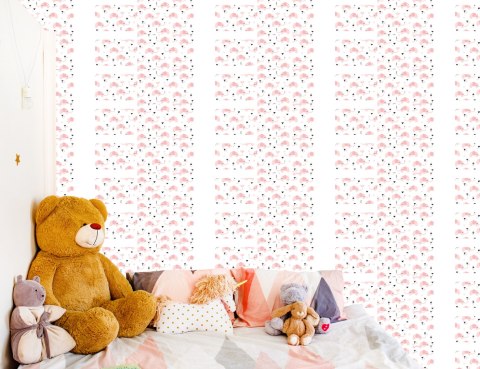 Tapeta Dla Dzieci - Słoniki I Serduszka