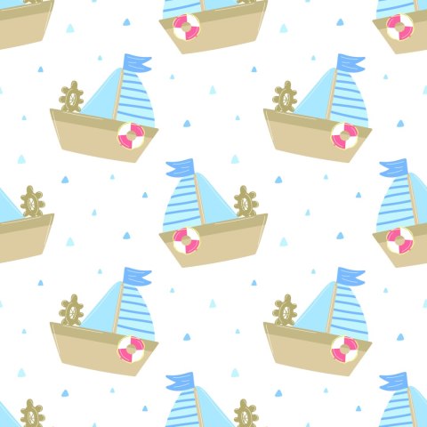 Tapeta Bajkowe Żaglówki