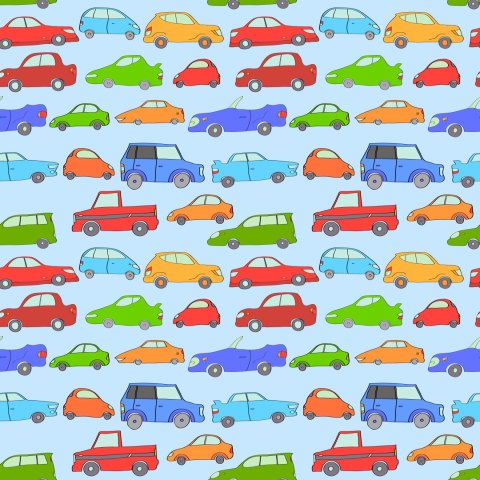 Tapeta Dla Dzieci - Kolorowe Autka