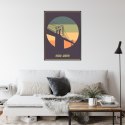 Plakat Most Brooklyn Bridge W Stylu Vintage Rama Aluminiowa Kolor Czarny