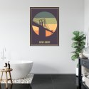 Plakat Most Brooklyn Bridge W Stylu Vintage Rama Aluminiowa Kolor Czarny