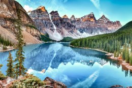 Obraz Wieloczęściowy Jezioro Moraine W Parku Narodowym Banff, Kanada