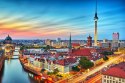 Obraz Wieloczęściowy Kolorowe Niebo I Panorama Berlina