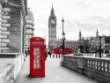 Obraz Wieloczęściowy Londyńska Budka Telefoniczna I Big Ben