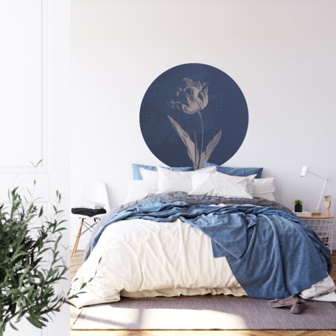 Fototapeta Okrągła Ciemne Rośliny Botaniczne I