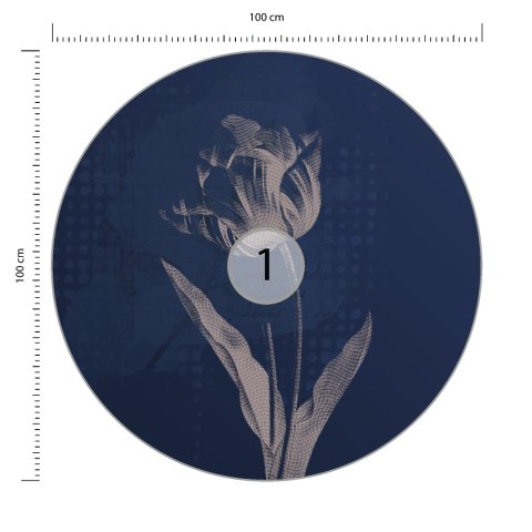 Fototapeta Okrągła Ciemne Rośliny Botaniczne I