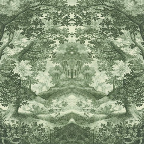 Fototapeta Okrągła Do Lasu Na Zielono