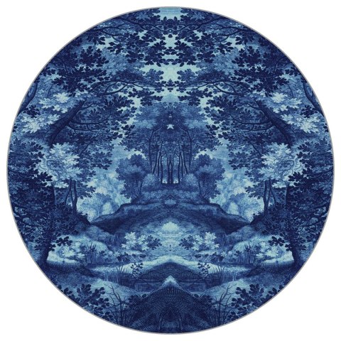 Fototapeta Okrągła Do Lasu W Kolorze Niebieskim