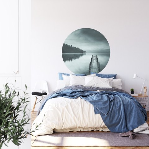 Fototapeta Okrągła Widok Na Jezioro Z Molo Pier Ii Autorstwa George'a Digalakisa