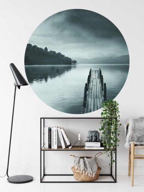 Fototapeta Okrągła Widok Na Jezioro Z Molo Pier Ii Autorstwa George'a Digalakisa