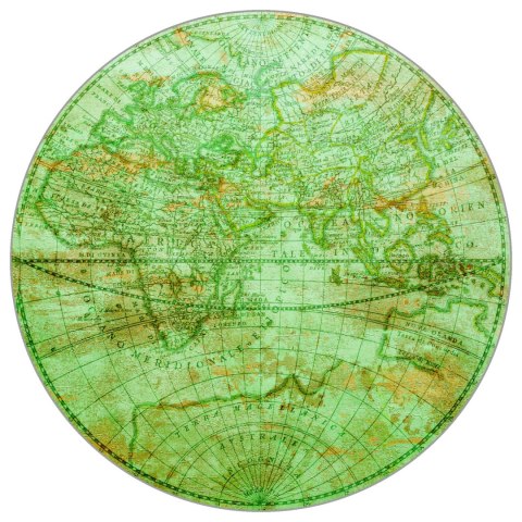 Fototapeta Okrągła Mappa Mundi Wschód