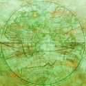 Fototapeta Okrągła Mappa Mundi Wschód