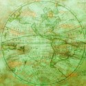 Fototapeta Okrągła Mappa Mundi Zachód