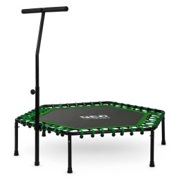 Trampolina fitness z uchwytem 127 cm Neo-Sport - sześciokątna zielona