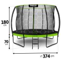 Trampolina ogrodowa profilowana 12ft/374cm z siatką wewnętrzną Neo-Sport