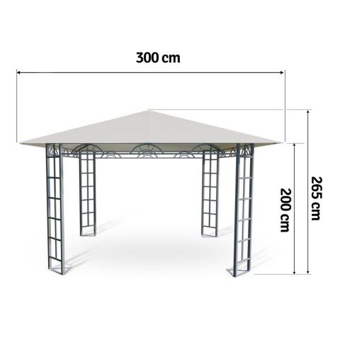 Pawilon ogrodowy 3x3m 4934 beżowy