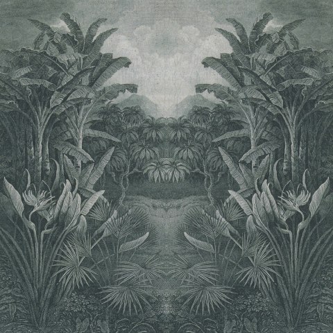 Fototapeta Okrągła Czarna Dżungla