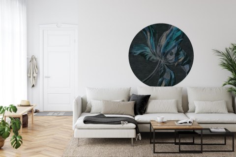 Fototapeta Okrągła Floralis W Negatywie