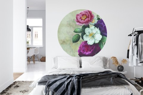 Fototapeta Okrągła Rycina Botaniczna W Stylu Vintage V