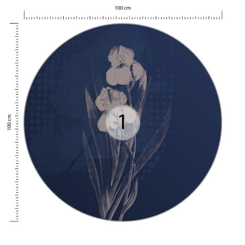 Fototapeta Okrągła Ciemne Rośliny Ii