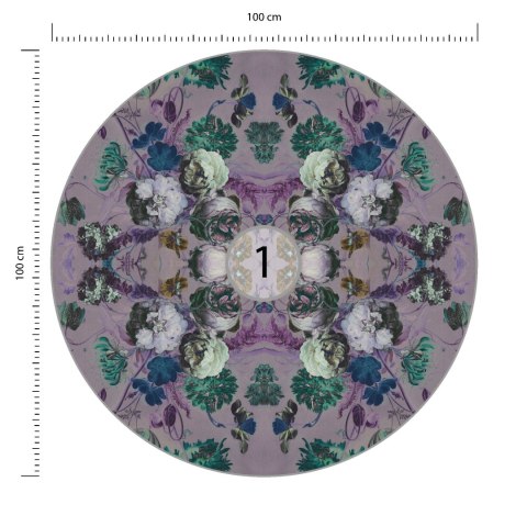 Fototapeta Okrągła Kaleidabluma W Negatywie