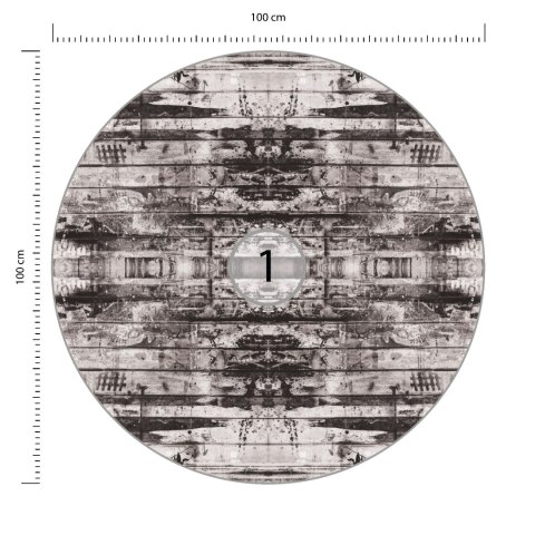 Fototapeta Okrągła Miejski Kalejdoskop W Trybie Monochromatycznym