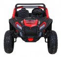 Buggy ATV Strong Racing dla 2 dzieci Czerwony + Silnik bezszczotkowy + Pompowane koła + Audio LED