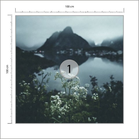 Fototapeta Kwadratowa Jezioro Na Szczycie Świata