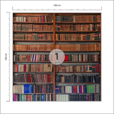 Fototapeta Kwadratowa Moja Biblioteka Autorstwa Mirosława