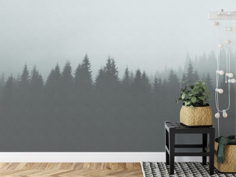 Fototapeta Kwadratowa Ombree Czarny Las