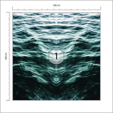 Fototapeta Kwadratowa Pofalowana Morska Toń