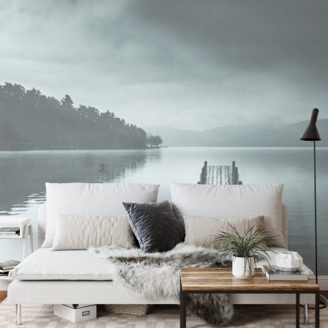 Fototapeta Kwadratowa Widok Na Jezioro Z Molo Pier Ii Autorstwa George'a Digalakisa